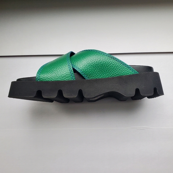 NWT Free People E8 Miista Lacey Lug Slip On Sandals Green - Picture 6 of 13